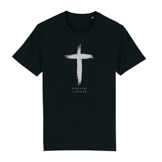 He Died Shirt Detailansicht, Mountain Movers christliche Streetwear