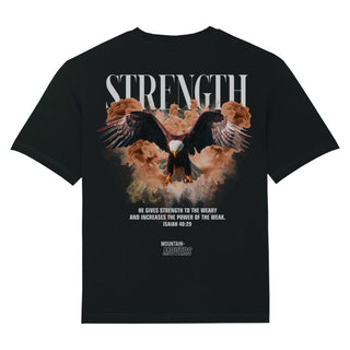 Strength Streetwear Oversized Shirt BackPrint Variante, Mountain Movers christliches Design