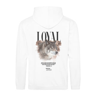 Loyal Hoodie BackPrint Variante, Mountain Movers christliches Design