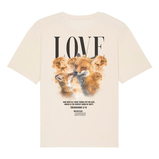 Love Fox Streetwear Oversized Shirt BackPrint Detailansicht, Mountain Movers christliche Streetwear