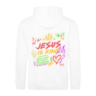 Jesus is King Hoodie BackPrint Variante, Mountain Movers christliches Design