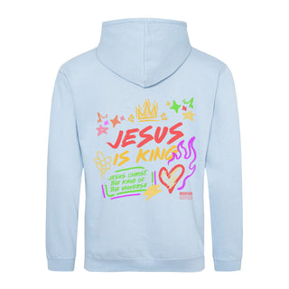 Jesus is King Hoodie BackPrint Detailansicht, Mountain Movers christliche Streetwear