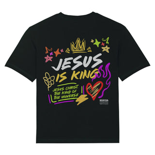 Jesus is King Oversized Shirt BackPrint Variante, Mountain Movers christliches Design