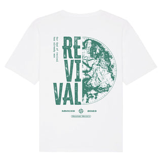 Revival Oversized Shirt BackPrint Detailansicht, Mountain Movers christliche Streetwear