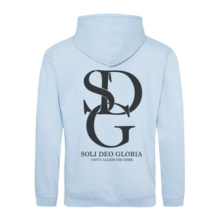 Soli Deo Gloria Hoodie BackPrint Detailansicht, Mountain Movers christliche Streetwear