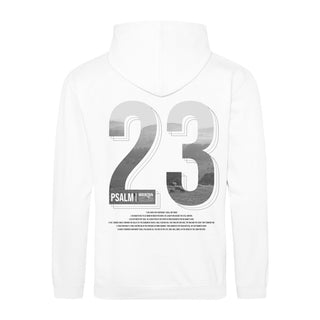 Psalm 23 Hoodie BackPrint Variante, Mountain Movers christliches Design