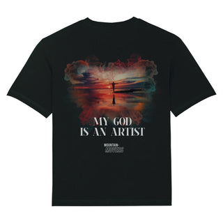 MY GOD IS AN ARTIST Oversized Shirt BackPrint Variante, Mountain Movers christliches Design