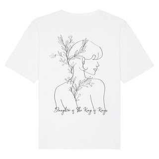 Daughter of the King of Kings Oversized Shirt BackPrint Detailansicht, Mountain Movers christliche Streetwear