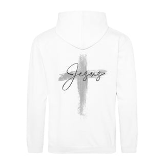 Jesus painted Cross Hoodie BackPrint Variante, Mountain Movers christliches Design
