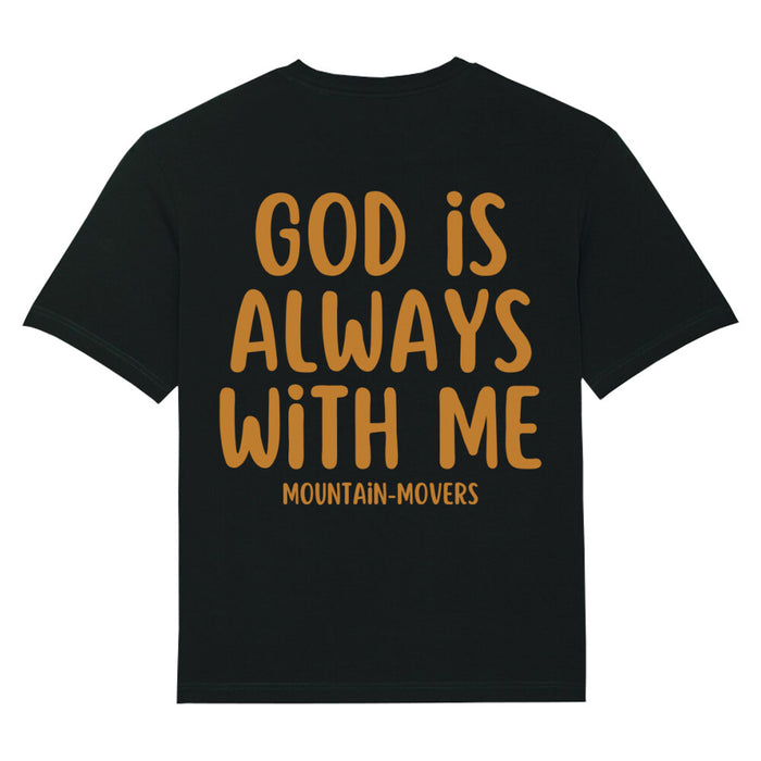 God is always with me Oversized T-Shirt Front- & BackPrint