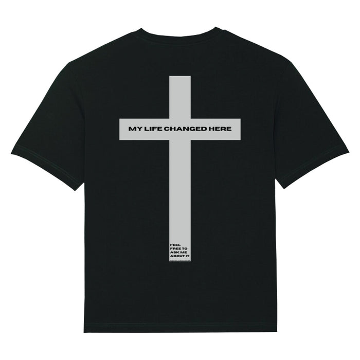 My life changed here Oversized T-Shirt Back
