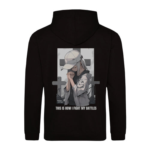 Battles x Anime Hoodie met rugprint