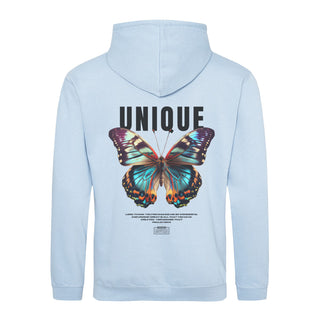 Unique Butterfly Hoodie BackPrint Variante, Mountain Movers christliches Design