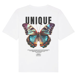 Unique Butterfly Oversized Shirt BackPrint Detailansicht, Mountain Movers christliche Streetwear