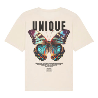 Unique Butterfly Oversized Shirt BackPrint Detailansicht, Mountain Movers christliche Streetwear