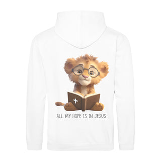 Hope Lion Hoodie BackPrint Variante, Mountain Movers christliches Design