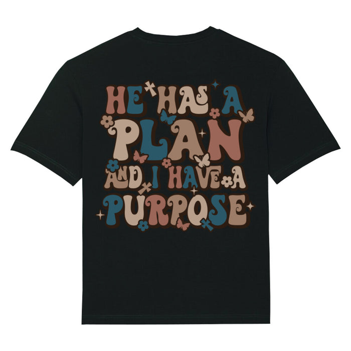 He has a plan oversized T-shirt backprint