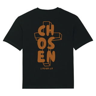 Chosen Oversized Shirt BackPrint Variante, Mountain Movers christliches Design