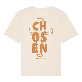 Chosen Oversized Shirt BackPrint Detailansicht, Mountain Movers christliche Streetwear