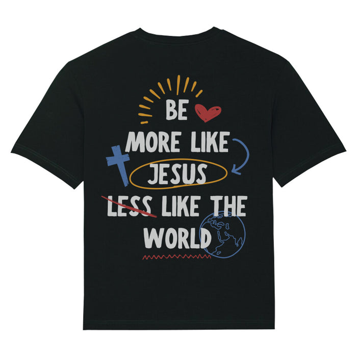 Wees meer zoals Jesus Oversized T-Shirt BackPrint