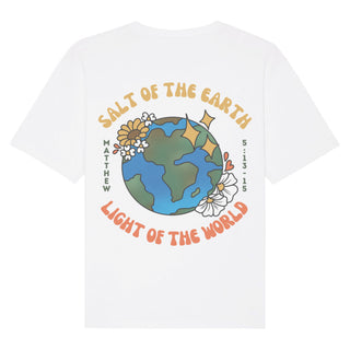 Salt & Light of the World Oversized Shirt BackPrint Detailansicht, Mountain Movers christliche Streetwear