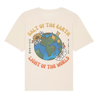 Salt & Light of the World Oversized Shirt BackPrint Detailansicht, Mountain Movers christliche Streetwear