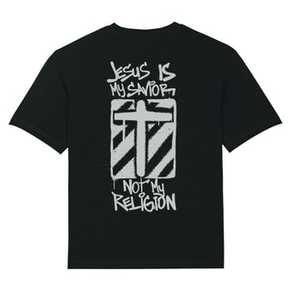 Jesus is my Savior Oversized Shirt BackPrint Variante, Mountain Movers christliches Design