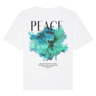Peace Dove Oversized Shirt BackPrint Detailansicht, Mountain Movers christliche Streetwear