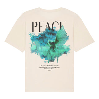 Peace Dove Oversized Shirt BackPrint Detailansicht, Mountain Movers christliche Streetwear