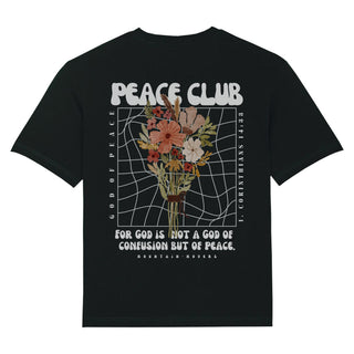 Peace Club Oversized Shirt BackPrint Variante, Mountain Movers christliches Design