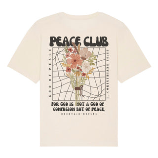 Peace Club Oversized Shirt BackPrint Detailansicht, Mountain Movers christliche Streetwear