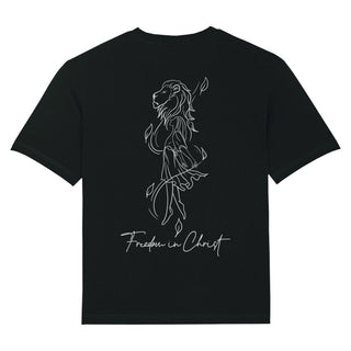 Freedom in Christ Oversized Shirt BackPrint Variante, Mountain Movers christliches Design