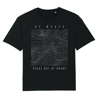 Chaos Oversized Shirt Front Variante, Mountain Movers christliches Design