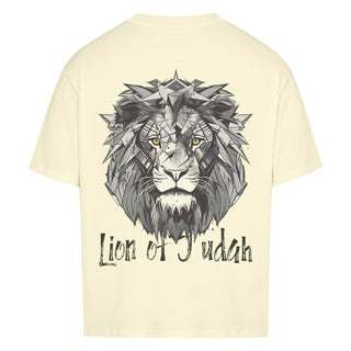 Lion of Judah Oversized Shirt BackPrint Detailansicht, Mountain Movers christliche Streetwear