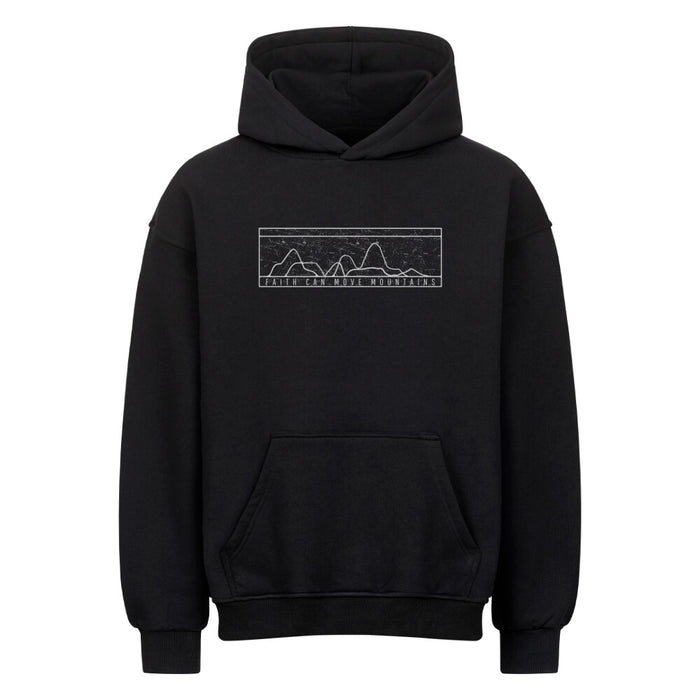 Faith kan bergen verzetten Eenvoudige retro oversized hoodie