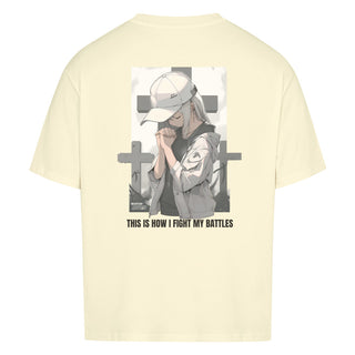 Battles Anime Oversized Shirt BackPrint Detailansicht, Mountain Movers christliche Streetwear