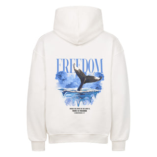 Freedom Oversized Hoodie BackPrint Variante, Mountain Movers christliches Design