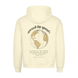 Gospel Hoodie BackPrint Detailansicht, Mountain Movers christliche Streetwear