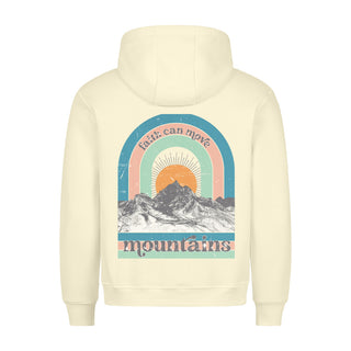 Faith can move Mountains Retro Hoodie BackPrint Variante, Mountain Movers christliches Design