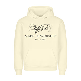 Made To Worship Hoodie Detailansicht, Mountain Movers christliche Streetwear