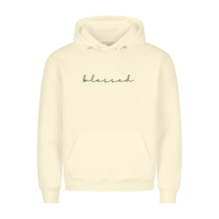 Blessed Kalligraphie Hoodie Variante, Mountain Movers christliches Design