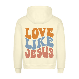 Love like Jesus Hoodie BackPrint Variante, Mountain Movers christliches Design