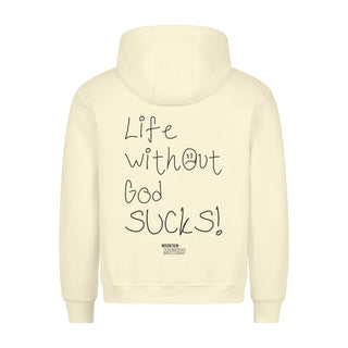 Without God Hoodie BackPrint Detailansicht, Mountain Movers christliche Streetwear