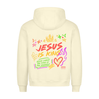 Jesus is King Hoodie BackPrint Variante, Mountain Movers christliches Design