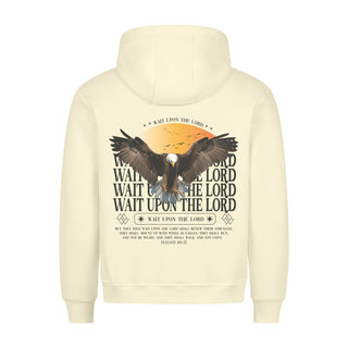 Wait upon the Lord Hoodie BackPrint Detailansicht, Mountain Movers christliche Streetwear
