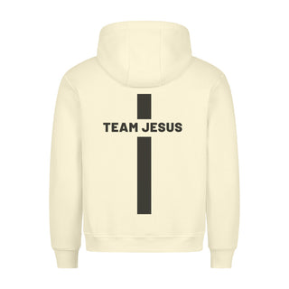 Team Jesus Hoodie BackPrint Detailansicht, Mountain Movers christliche Streetwear