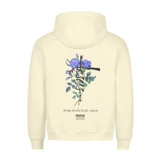Jesus Cross Flower Hoodie BackPrint Detailansicht, Mountain Movers christliche Streetwear