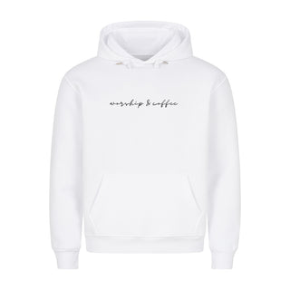 worship & Coffee Hoodie Variante, Mountain Movers christliches Design