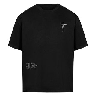 Jesus cross Front Oversized Shirt Variante, Mountain Movers christliches Design
