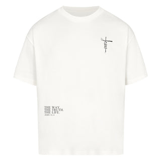 Jesus cross Front Oversized Shirt Variante, Mountain Movers christliches Design